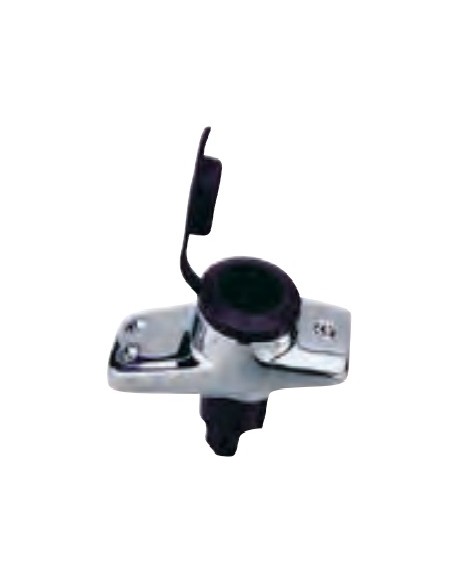 Basetta asta luce INCLINATA con tappo protezione - PERKO - GS10116 - 