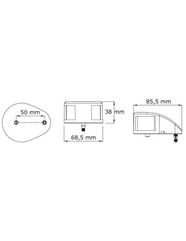 Luci di via MOUSE DECK a LED corpo in policarbonato BIANCO - 11.037.01 - 