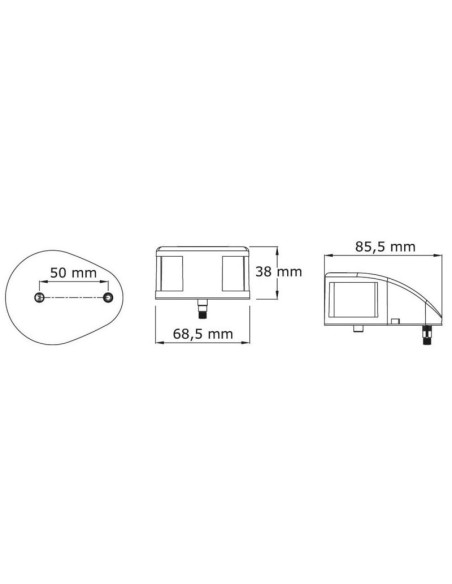 Luci di via MOUSE DECK a LED corpo in policarbonato BIANCO - 11.037.01 - 