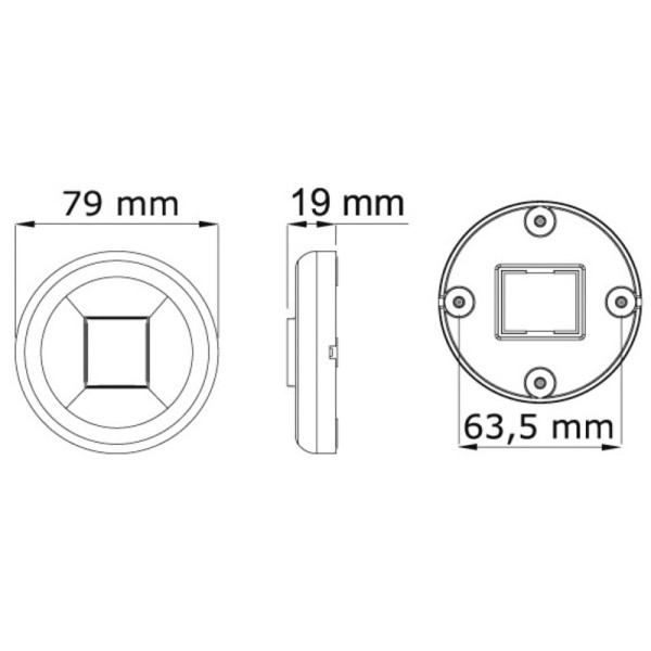 Mouse Stern navigation light SS rund - 11.036.21 -  2