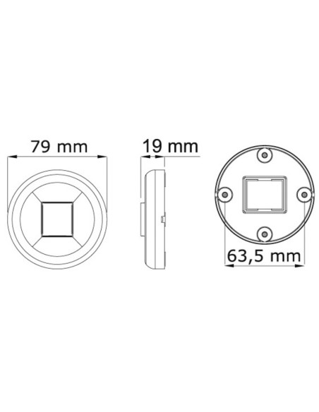 Mouse Stern navigation light SS rund - 11.036.21 - 