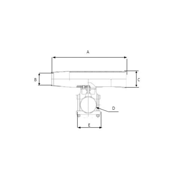 Portacanna con attacco a pulpito 230x35 mm - M2608274 -  2