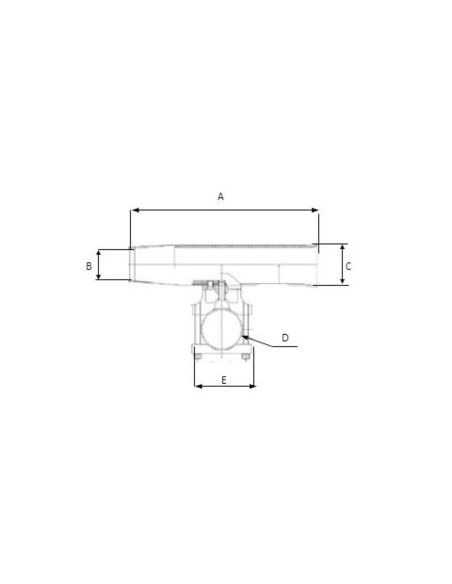 Portacanna con attacco a pulpito 230x35 mm - M2608274 - 