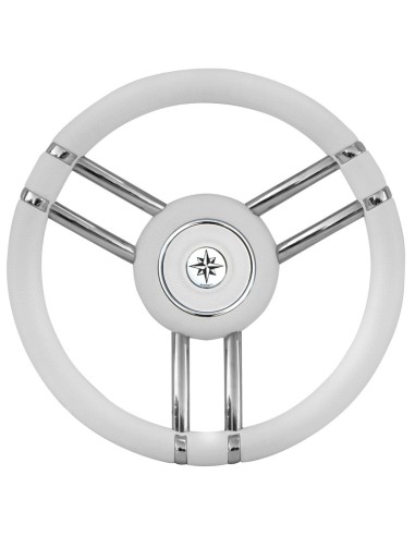 Volante Apollo inox e poliuretano Ø 35 cm - BIANCO - 45.178.13