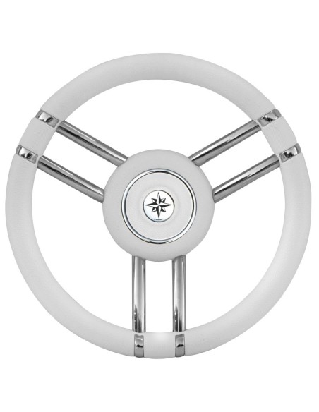 Volante Apollo inox e poliuretano Ø 35 cm - BIANCO - 45.178.13