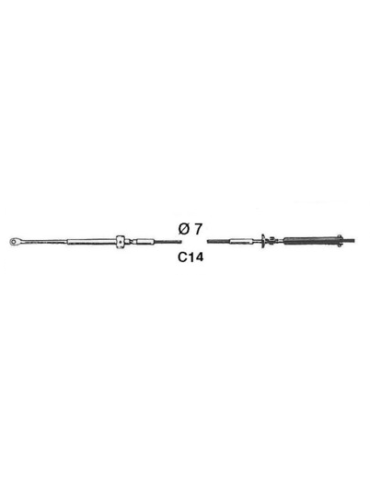 Engine control cable C14 - 45.014.13 - 