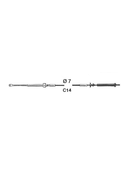 Cavo telecomando C14 - JOHNSON, EVINRUDE, OMC - 45.014.13 - 