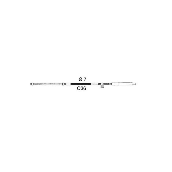 Cavo telecomando C36 - MERCURY, MERCRUISER DI II GENERAZIONE - 45.003.07 - 