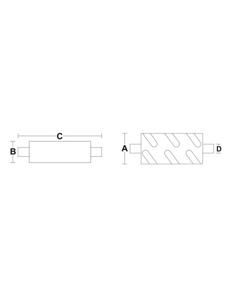 Horizontal silencer 40 mm - 51.376.01 - 
