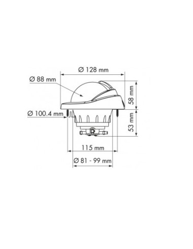 Bussola PLASTIMO da incasso mod. OFFSHORE 95 - P65737 - 