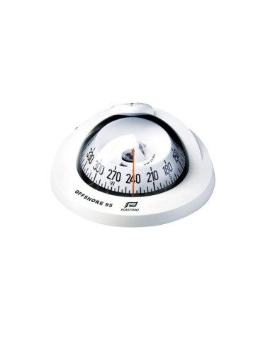 Bussola PLASTIMO da incasso mod. OFFSHORE 95 bianca con rosa bianca - P65738 - 