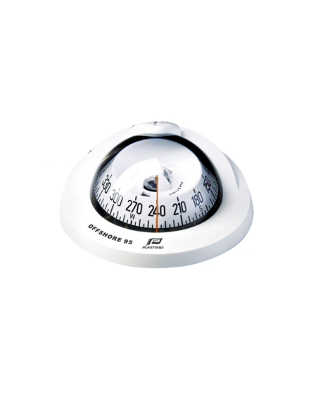 Bussola PLASTIMO da incasso mod. OFFSHORE 95 bianca con rosa bianca - P65738 - 