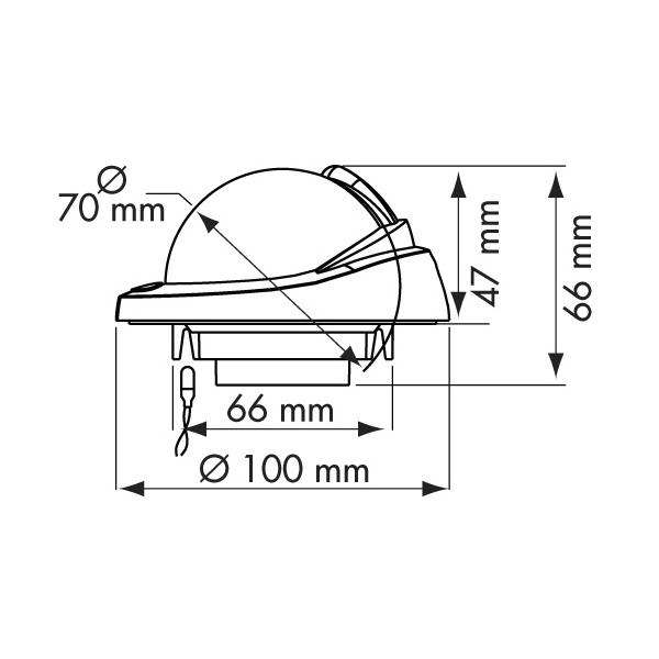 Bussola PLASTIMO ad incasso mod. OFFSHORE 75 - NERA - P63857 -  2