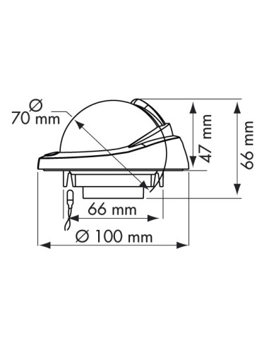 PLASTIMO OFFSHORE 75 COMPASSES FLUSHMOUNT ON HORIZONTAL SURFACE - BLACK - P63857 - 