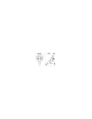 Doccia Saturn solo acqua fredda base verticale cromata - 15.471.12 - 