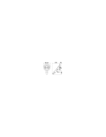Doccia Saturn solo acqua fredda base verticale cromata - 15.471.12 - 
