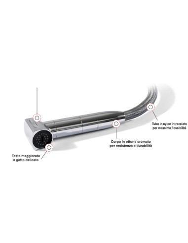 Doccia Saturn solo acqua fredda base verticale cromata - 15.471.12 - 