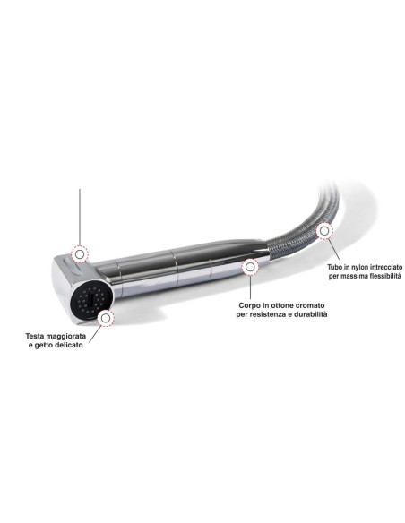 Doccia Saturn solo acqua fredda base verticale cromata - 15.471.12 - 