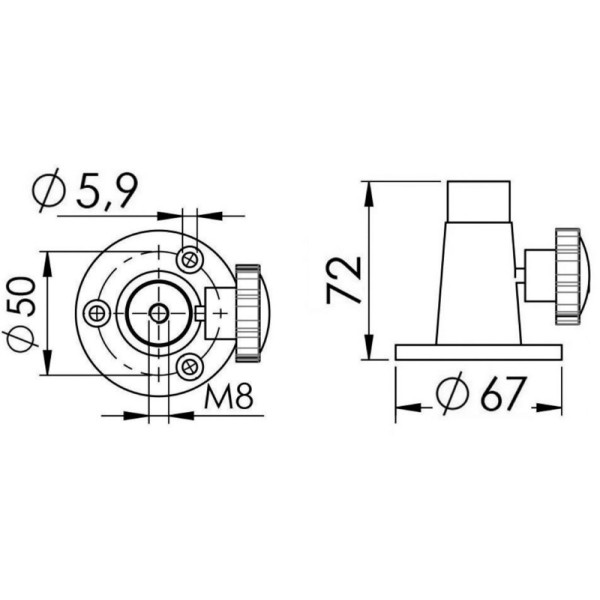 Fixing support for lights surface installation - 13.240.80 -  2