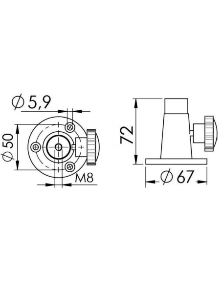 Fixing support for lights surface installation - 13.240.80 - 