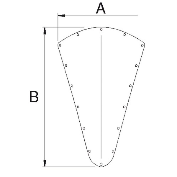 DOUGLAS MARINE bow shield 340x520 mm - 01.290.01 -  2