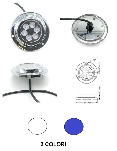 6 LED Underwater light for gangplanks / upper stern / bottom - L4406299 - 