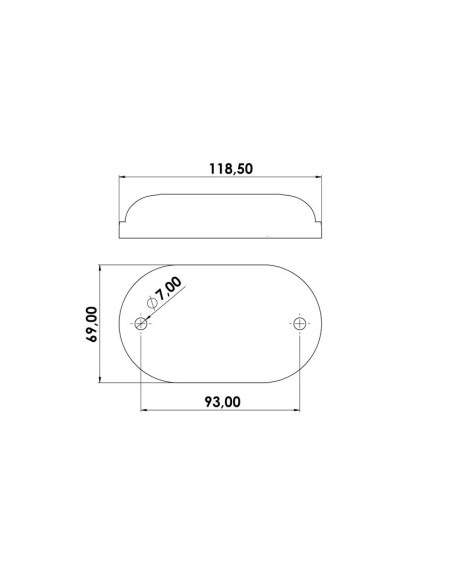 Luce subacquea ovale a 3 LED per plancette / specchio di poppa / carena - L4406003 - 