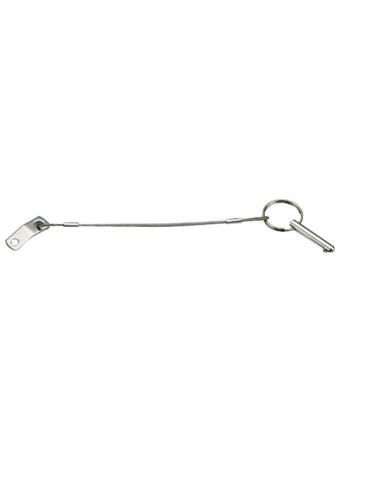 Piastrina inox Ø 6 mm + cavetto inox Ø 1,6 mm + spina inox - 46.116.30 - 