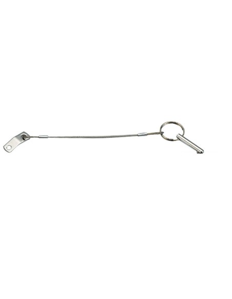 Piastrina inox Ø 6 mm + cavetto inox Ø 1,6 mm + spina inox - 46.116.30 - 