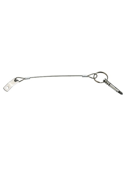 Piastrina inox Ø 6 mm + cavetto inox Ø 1,6 mm + spina inox - 46.116.30 - 