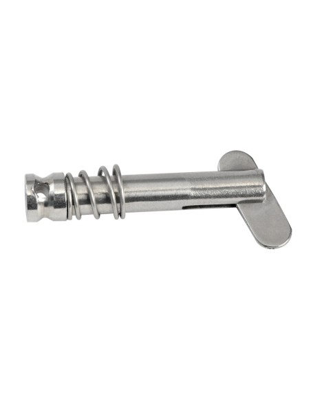 Stainless steel plate Ø size 6 mm + stainless steel cable Ø size 1.6 mm + stainless steel pin Version with spring folding pin - 