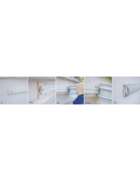Solo profilo RADIAL 40 mm  GRIGIO - 16 MT - SENZA BASE - 6566087 - 