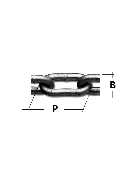 Hot-galvanized calibrated chain - Ø 6 mm - Anchorage and Docking 