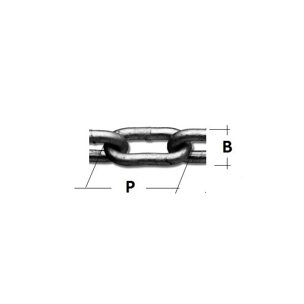Hot-galvanized calibrated chain - Ø 8 mm 2