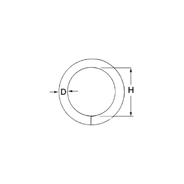 Anello tondo in acciaio inox lucidato - 39.597.02 -  2