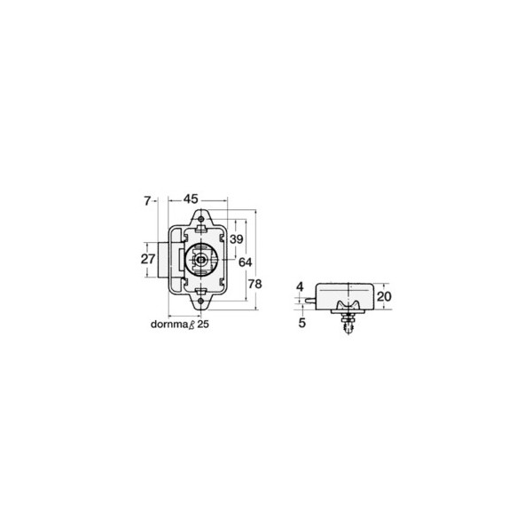 Scrocchetto per sportelli e antina in nylon - 38.180.01 -  2