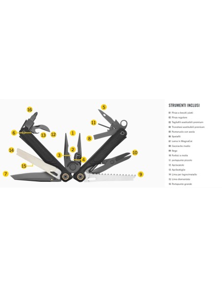 PINZA MULTIUSO LEATHERMAN WAVE ALPHA / 16 UTENSILI - LTG833338 - 