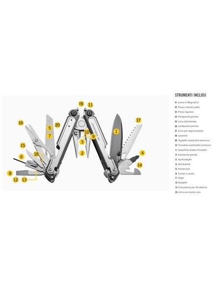 PINZA MULTIUSO LEATHERMAN ARC - 20 UTENSILI - LTG833076 - 