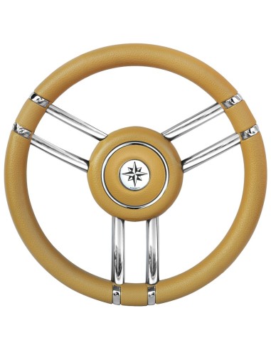 Volante Apollo inox e poliuretano Ø 35 cm - AVORIO - 45.178.17 - 
