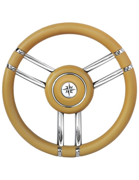 Volante Apollo inox e poliuretano Ø 35 cm - AVORIO - 45.178.17 - 