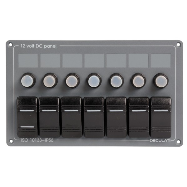 Horizontal electric panel w/7 switches - 14.855.07 - 