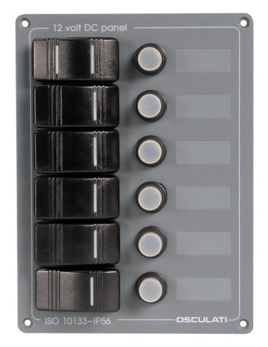 6-switche aluminium vertical panel - 14.845.06 - 