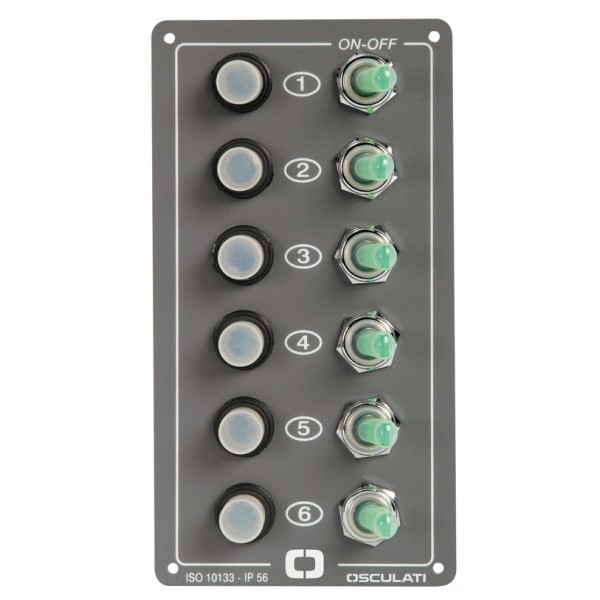 Pannello elettrico 6 interruttori modello ELITE - 14.700.00 - 
