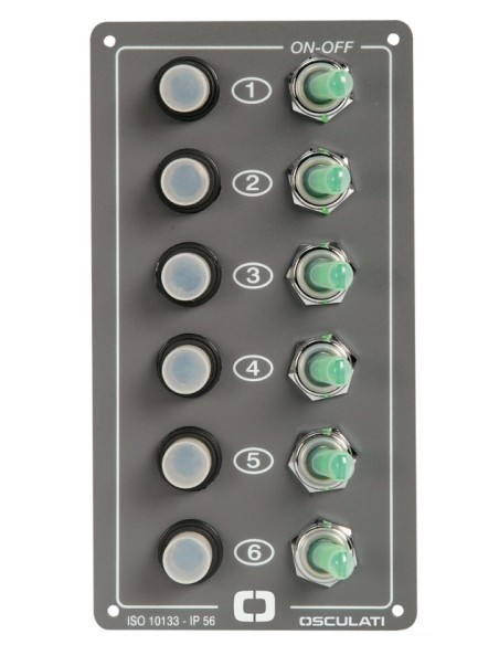 Pannello elettrico 6 interruttori modello ELITE - 14.700.00 - 