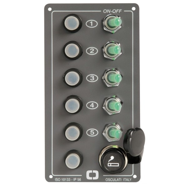 Pannello elettrico 6 ineterruttori modello ELITE - 14.700.00 - 