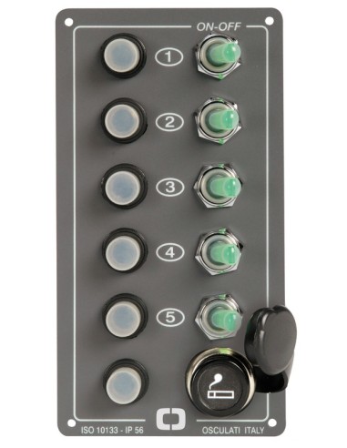 Pannello elettrico 6 ineterruttori modello ELITE - 14.700.00 - 