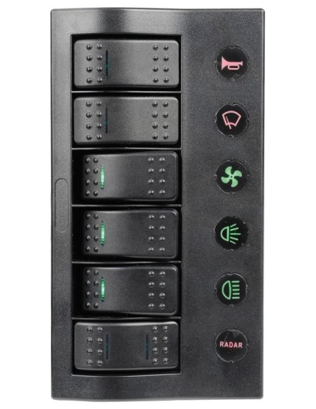 PCP Compact electric panel w/6 switches - 14.860.06 - 