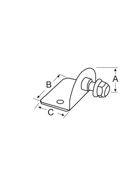 90° plate 8mm-threaded pin extern - 38.013.01 - 