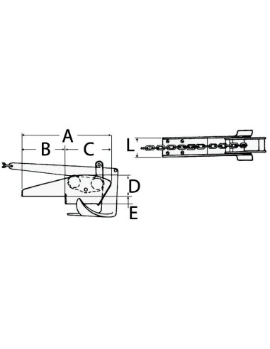 Musone di prua a ribalta - 410 mm - Ancoraggio e Ormeggio - 0133610