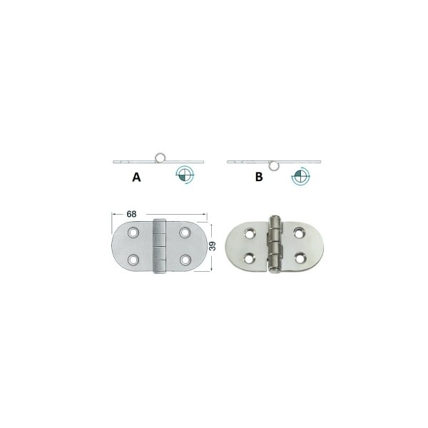 Cerniera 2 mm inox - Ferramenta Nautica - 3844170